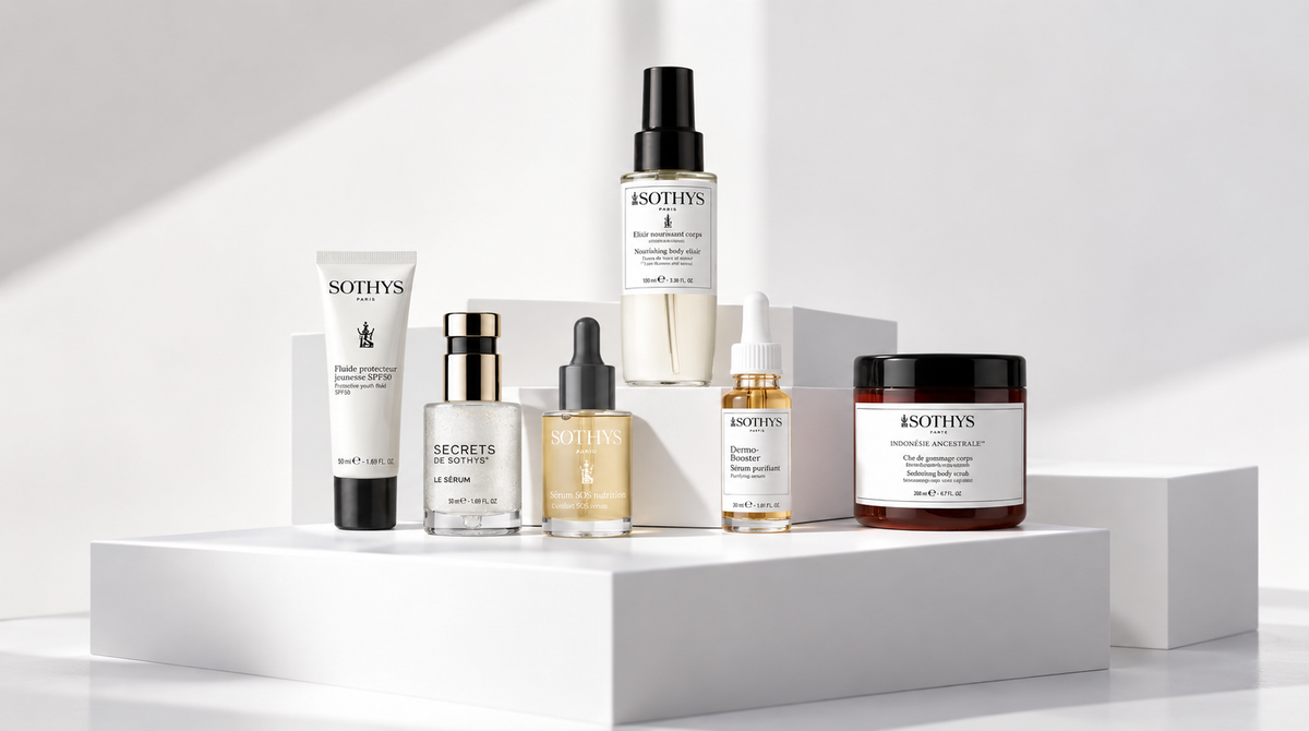 Sélection de soins visage et corps Sothys Paris